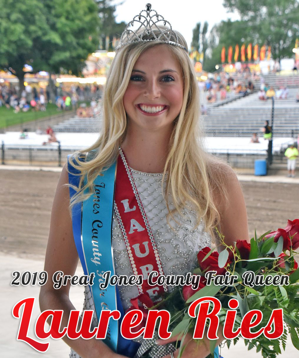 Lauren Ries, 2019 Great Jones County Fair Queen!