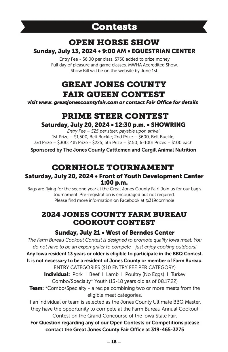 2024 Great Jones County Fair Premium Book Page #18
