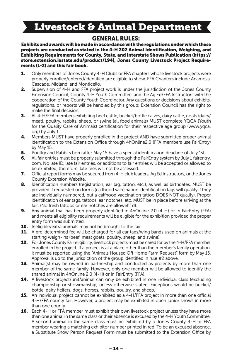 2025 Great Jones County Fair Premium Book Page #14