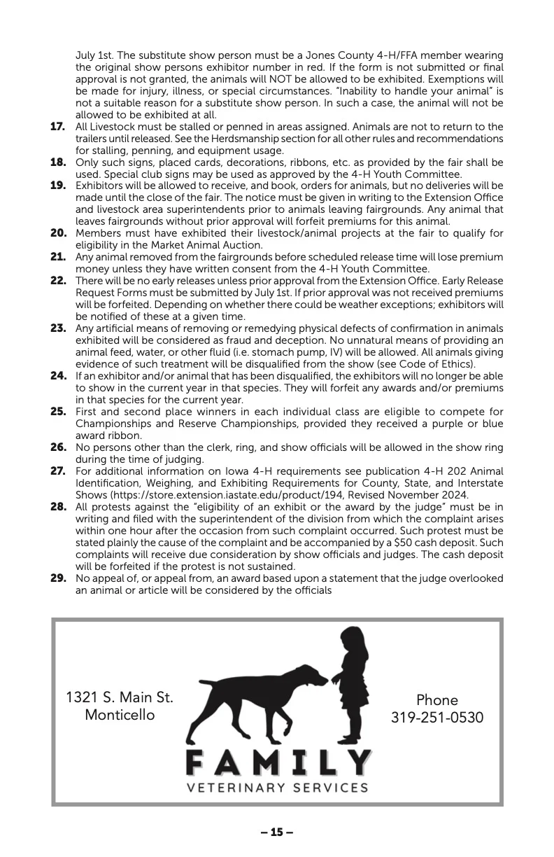 2025 Great Jones County Fair Premium Book Page #15