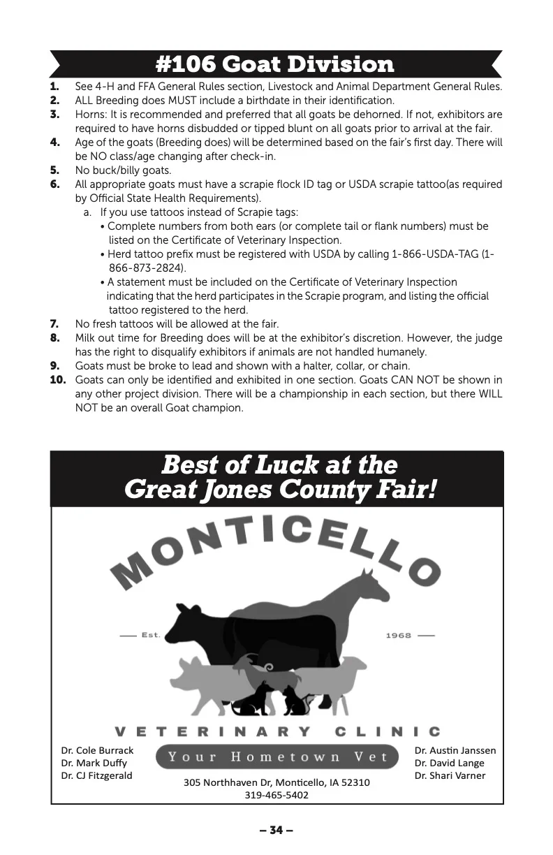 2025 Great Jones County Fair Premium Book Page #34