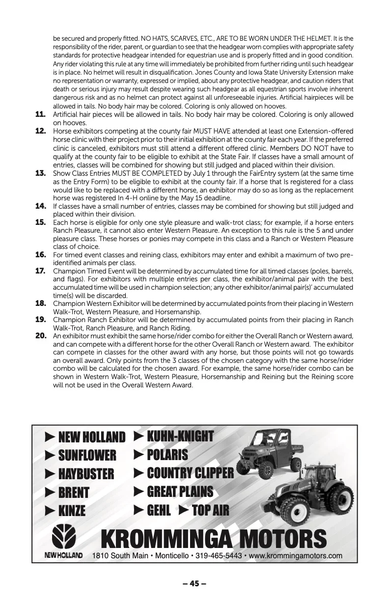 2025 Great Jones County Fair Premium Book Page #45