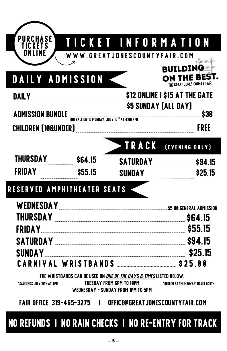 2025 Great Jones County Fair Premium Book Page #5