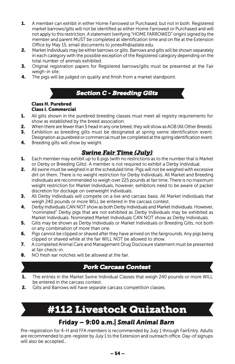 2025 Great Jones County Fair Premium Book Page #54