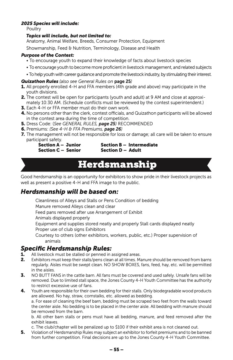 2025 Great Jones County Fair Premium Book Page #55