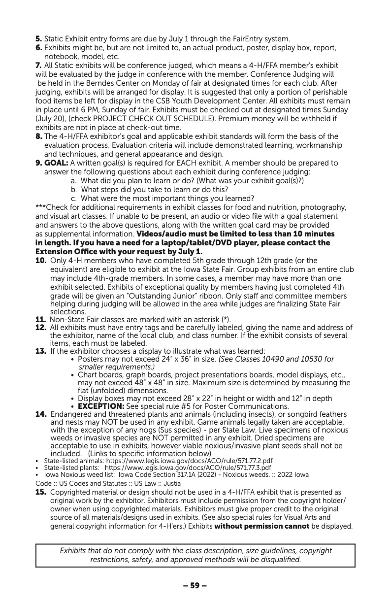 2025 Great Jones County Fair Premium Book Page #59