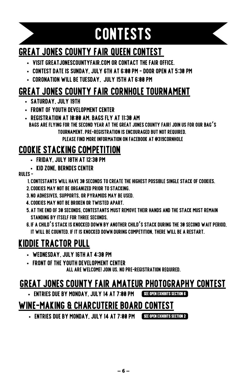 2025 Great Jones County Fair Premium Book Page #6
