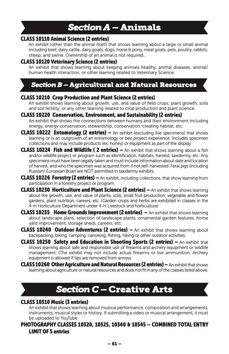 2025 Great Jones County Fair Premium Book Page #61