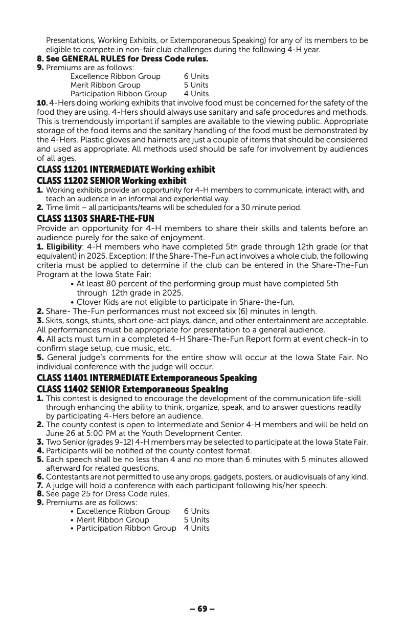 2025 Great Jones County Fair Premium Book Page #69