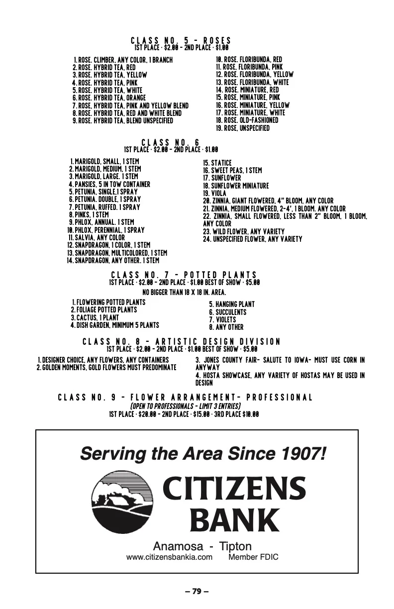 2025 Great Jones County Fair Premium Book Page #79