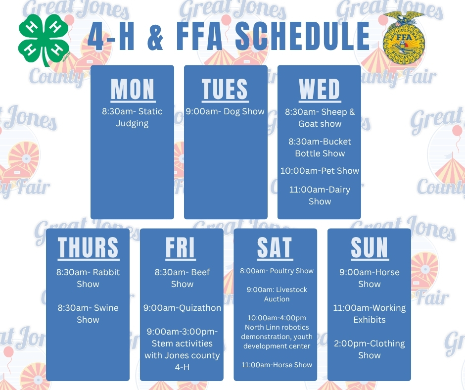 4 H FFA Schedule